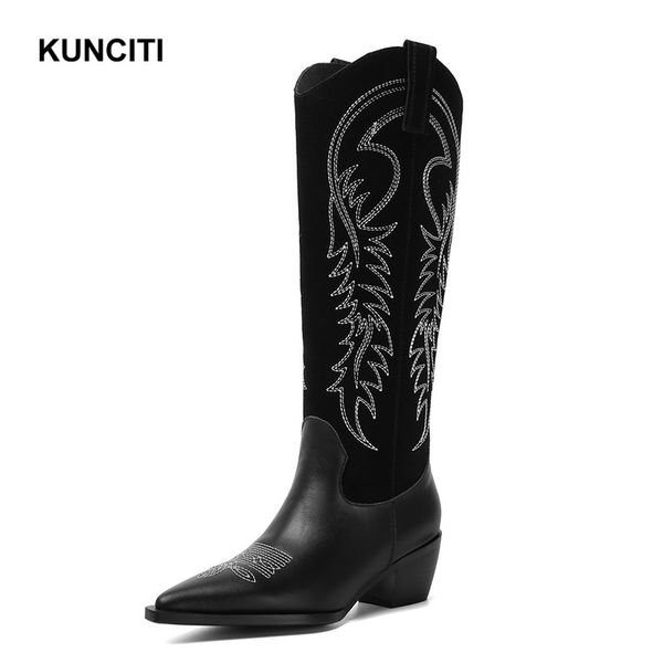 2019 kunciti vintage knee high boots women embroidery fashion booties shoes high heel ladies long boots b902, Black
2019 kunciti vintage knee high boots women embroidery fashion booties shoes high heel ladies long boots b902, Black