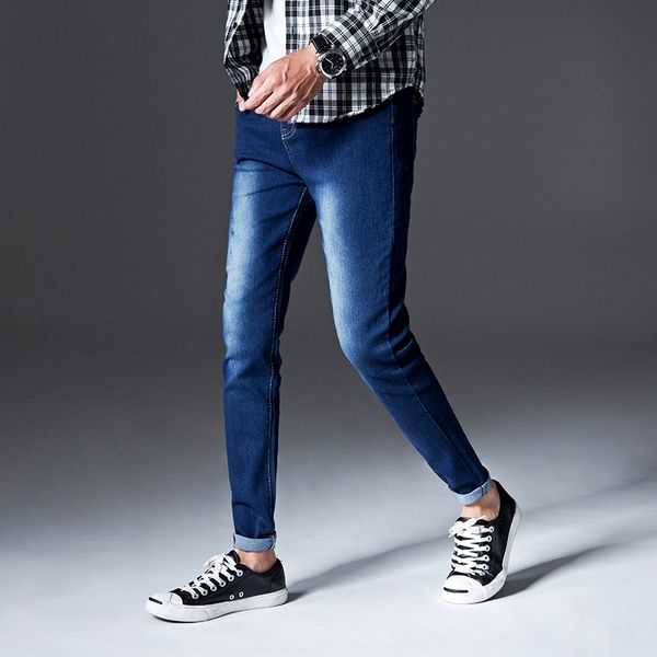 spring and autumn casual jeans men's teenager students elasticity slim fit pencil skinny pants long pants stall, Blue
spring and autumn casual jeans men's teenager students elasticity slim fit pencil skinny pants long pants stall, Blue