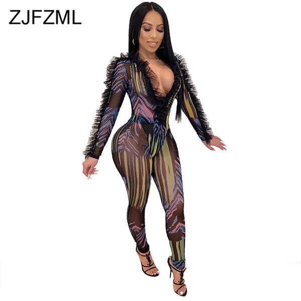 women's jumpsuits & rompers mesh ruffles see through printed playsuit women deep v neck full sleeve package hip jumpsuit fashion high w, Black;white
women's jumpsuits & rompers mesh ruffles see through printed playsuit women deep v neck full sleeve package hip jumpsuit fashion high w, Black;white