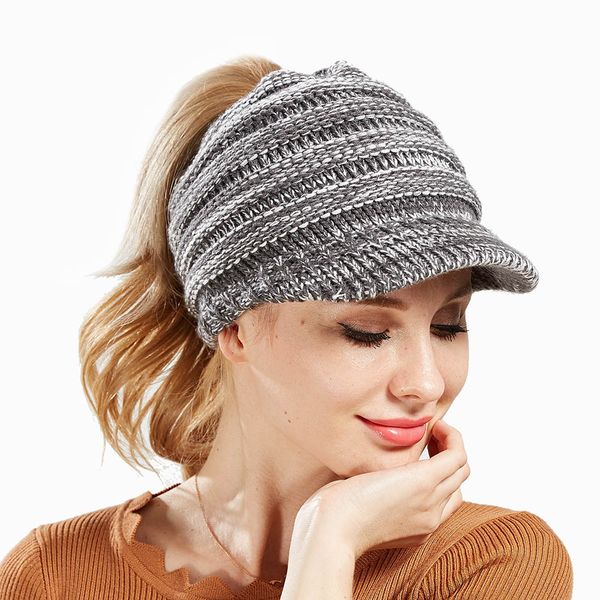messy bun ponytail visor brim beanie hat bundle hair tie fashion women's cable knitted double layer visor beanie, Black;white
messy bun ponytail visor brim beanie hat bundle hair tie fashion women's cable knitted double layer visor beanie, Black;white