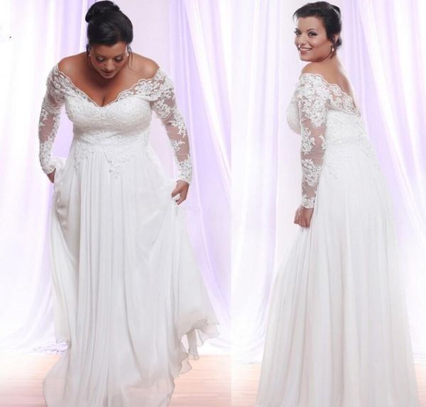 plus size lace wedding dresses 2020 new custom made long sleeve off-the-shuolder maternity empire chiffon bridal gowns vestido de novia w203, White
plus size lace wedding dresses 2020 new custom made long sleeve off-the-shuolder maternity empire chiffon bridal gowns vestido de novia w203, White