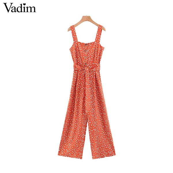vadim women chic dots print long jumpsuits sashes buttons straps sleeveless backless rompers female casual playsuits ka541, Black;white
vadim women chic dots print long jumpsuits sashes buttons straps sleeveless backless rompers female casual playsuits ka541, Black;white