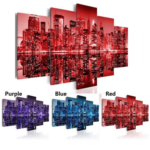5pcs/set modern city new york night view oil painting ( no frame ) canvas art print giclee wall painting home decoration gift (color:purple,
5pcs/set modern city new york night view oil painting ( no frame ) canvas art print giclee wall painting home decoration gift (color:purple,