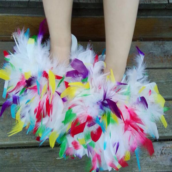 nice new tide fur flip flops women sweet platform wedges sandals ostrich feathers slippers summer platform thongs beach slippers, Black
nice new tide fur flip flops women sweet platform wedges sandals ostrich feathers slippers summer platform thongs beach slippers, Black