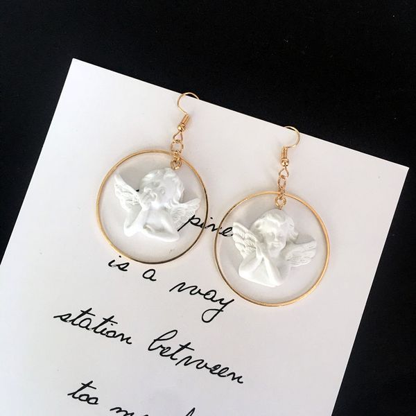 funny handmade angel wings cupid dangle drop earrings cute love god circle asymmetric earrings for woman girl fashion jewelry, Silver
funny handmade angel wings cupid dangle drop earrings cute love god circle asymmetric earrings for woman girl fashion jewelry, Silver