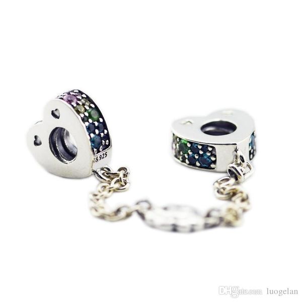 2018 spring 925 sterling silver jewelry multi-colored arcs of love safety chain charms original beads fits women making pandora bracelets, Bronze;silver
2018 spring 925 sterling silver jewelry multi-colored arcs of love safety chain charms original beads fits women making pandora bracelets, Bronze;silver