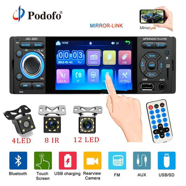 podofo car radio 1din jsd-3001 autoradio 4 inch touch screen audio mirror link stereo bluetooth rear view camera usb aux player
podofo car radio 1din jsd-3001 autoradio 4 inch touch screen audio mirror link stereo bluetooth rear view camera usb aux player