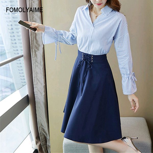 new 2020 spring 2 pieces set women fashion ruffled sleeve stripe blouse and skirt two-piece suit set, White
new 2020 spring 2 pieces set women fashion ruffled sleeve stripe blouse and skirt two-piece suit set, White
