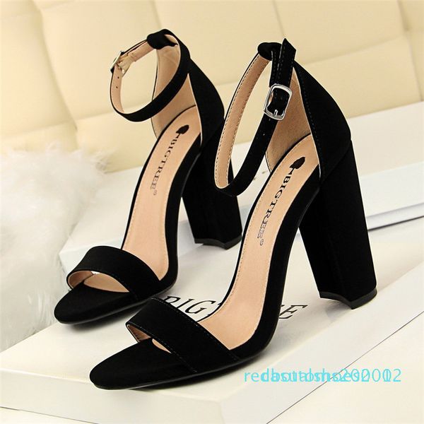 women sandals summer shoes flock block heels buckle strap ladies classic sandals female fashion high heels zapatos de mujer r02, Black
women sandals summer shoes flock block heels buckle strap ladies classic sandals female fashion high heels zapatos de mujer r02, Black