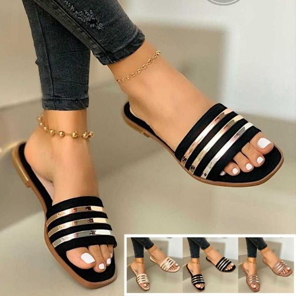 pu leather slippers women luxury designer women slides shoes square toe ladies summer sandals .2, Black
pu leather slippers women luxury designer women slides shoes square toe ladies summer sandals .2, Black