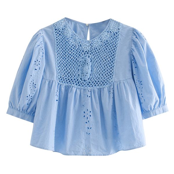 elina sweet o neck blouses women fashion blue hollow out shirts women elegant embroidery puff sleeve female ladies hd, White
elina sweet o neck blouses women fashion blue hollow out shirts women elegant embroidery puff sleeve female ladies hd, White