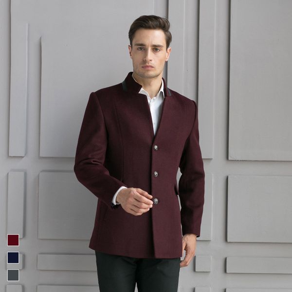 stand collar single breasted wool coats outerwear men 2018 new style fashion smart casual woolen jacket male trench, Black
stand collar single breasted wool coats outerwear men 2018 new style fashion smart casual woolen jacket male trench, Black