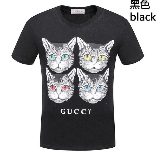 20ss men luxury summer short sleeve fashion pure cotton design cat head printed shirt t-shirt polo shirt, White 
20ss men luxury summer short sleeve fashion pure cotton design cat head printed shirt t-shirt polo shirt, White