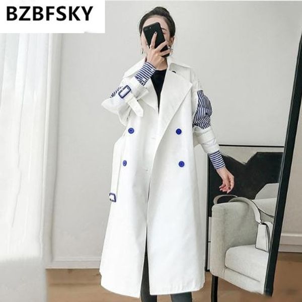 bzbfsky patchwork striped trench coat for women windbreaker lapel slim 2019 spring autumn windbreakers korean fashion clothes, Tan;black
bzbfsky patchwork striped trench coat for women windbreaker lapel slim 2019 spring autumn windbreakers korean fashion clothes, Tan;black