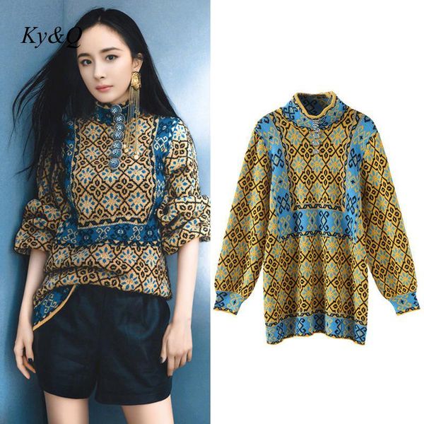 2019 winter vintage gold line pattern jacquard stand collar pullover long knit sweater dress luxury button elegant christmas, White;black
2019 winter vintage gold line pattern jacquard stand collar pullover long knit sweater dress luxury button elegant christmas, White;black