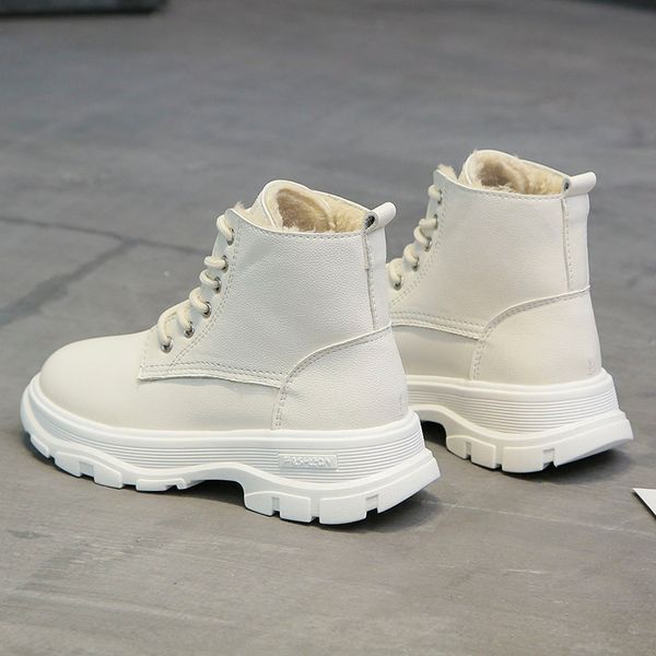 white women fashion platform ankle lace up combat snow shoes woman warm plush 2019 new winter boots mx200324, Black
white women fashion platform ankle lace up combat snow shoes woman warm plush 2019 new winter boots mx200324, Black