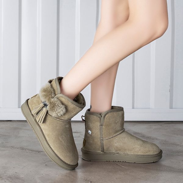 women snow boots warm plush women winter boots ankle plus size non-slip flat booties round toe thick flat botas mujer, Black 
women snow boots warm plush women winter boots ankle plus size non-slip flat booties round toe thick flat botas mujer, Black