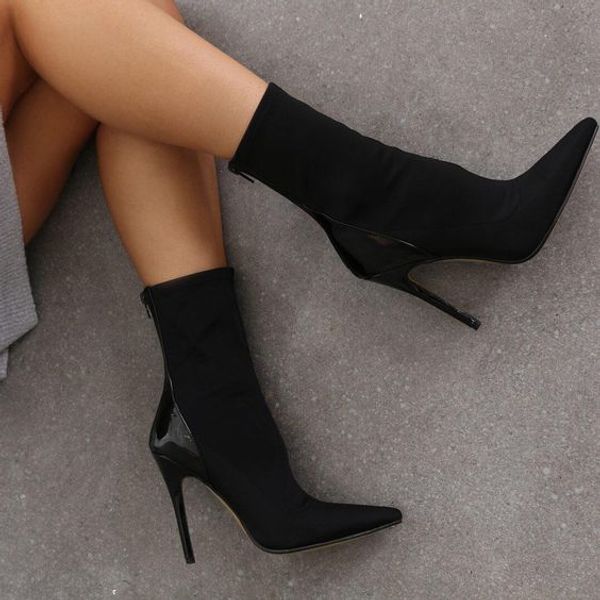 autumn winter boots women high heels stretch fabric sock boots pointed toe pumps black red plus size shoes ladies botas
autumn winter boots women high heels stretch fabric sock boots pointed toe pumps black red plus size shoes ladies botas