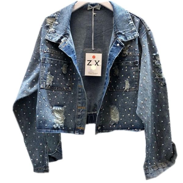 spring autumn new fashion heavy denim coat drilling blue short jeans jacket women, Black;brown
spring autumn new fashion heavy denim coat drilling blue short jeans jacket women, Black;brown