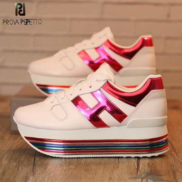 rainbow colorful platform sneakers women casual shoes laces genuine leather ladies shoes tenis feminino white chunky sneakers, Black
rainbow colorful platform sneakers women casual shoes laces genuine leather ladies shoes tenis feminino white chunky sneakers, Black