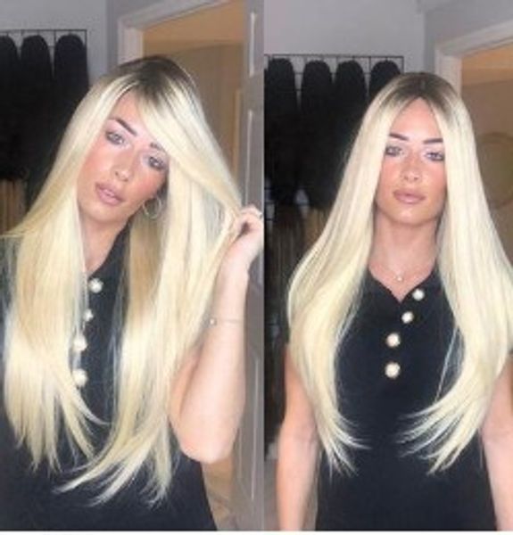 european and american wigs women's long straight hair dyed black gradient gold chemical fiber hood
european and american wigs women's long straight hair dyed black gradient gold chemical fiber hood