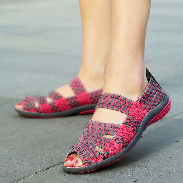women sandals handmade woven flat shoes woman summer fashion breathable casual slip-on colorful female footwear 698, Black
women sandals handmade woven flat shoes woman summer fashion breathable casual slip-on colorful female footwear 698, Black