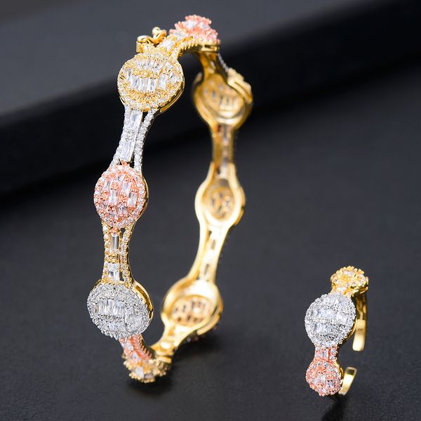 shiny charm luxury bangle ring for women wedding engagement prom party jewelry sets paved full austrian crystal accessories, Silver
shiny charm luxury bangle ring for women wedding engagement prom party jewelry sets paved full austrian crystal accessories, Silver