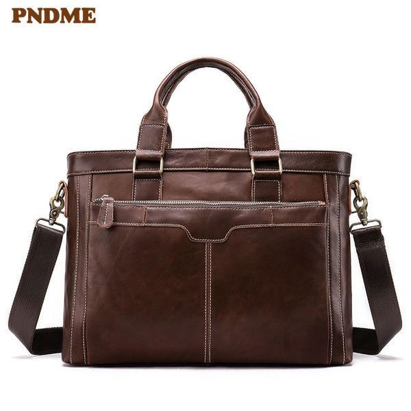 pndme business vintage genuine leather men's briefcase casual simple designer cowhide brown travel lawyer lapshoulder bag
pndme business vintage genuine leather men's briefcase casual simple designer cowhide brown travel lawyer lapshoulder bag