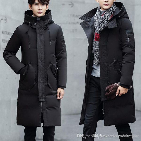 mens designer winter coats solid color casual cool slim long sleeved zipper hooded long down jackets mens fashion coats, Black
mens designer winter coats solid color casual cool slim long sleeved zipper hooded long down jackets mens fashion coats, Black