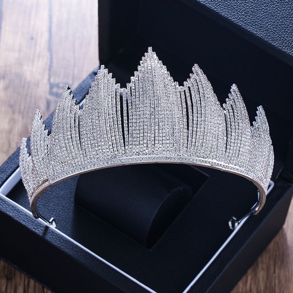 luxury trendy full rhinestone crystal tiara big crown for wedding bride queen headpiece crown wedding bridal hair accessories, Golden;white
luxury trendy full rhinestone crystal tiara big crown for wedding bride queen headpiece crown wedding bridal hair accessories, Golden;white