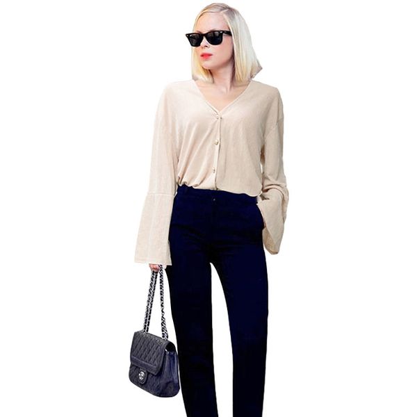 fashion women streetwear knitted coat for women button long sleeve short coat loose bell sleeve long casual blouses top, Black;brown
fashion women streetwear knitted coat for women button long sleeve short coat loose bell sleeve long casual blouses top, Black;brown