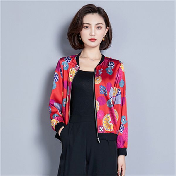 2019 women jacket flower print retro girl casual zipper baseball sweatshirt outwear thin bomber long sleeves coat jackets spring, Black;brown
2019 women jacket flower print retro girl casual zipper baseball sweatshirt outwear thin bomber long sleeves coat jackets spring, Black;brown