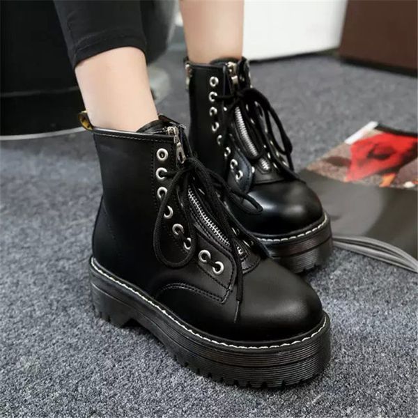 cootelili fashion zipper flat shoes woman high heel platform pu leather boots lace up women shoes ankle boots girls 35-40 mx190805, Black
cootelili fashion zipper flat shoes woman high heel platform pu leather boots lace up women shoes ankle boots girls 35-40 mx190805, Black