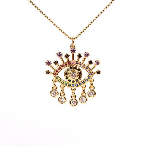 new trendy cz crystal zircon tassel women choker evil eye pendant necklaces stainless steel chain collar bijoux femme, Silver
new trendy cz crystal zircon tassel women choker evil eye pendant necklaces stainless steel chain collar bijoux femme, Silver