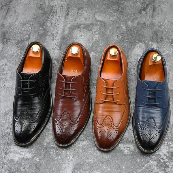 men oxfords shoes wedding party brogue shoes men dress genuine leather formal business big size 889, Black
men oxfords shoes wedding party brogue shoes men dress genuine leather formal business big size 889, Black