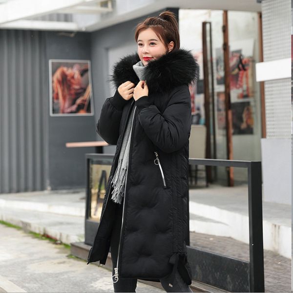 coat jacket hooded winter jacket women parkas 2019 women's big fur collar outerwear female long down cotton warm coats, Black
coat jacket hooded winter jacket women parkas 2019 women's big fur collar outerwear female long down cotton warm coats, Black