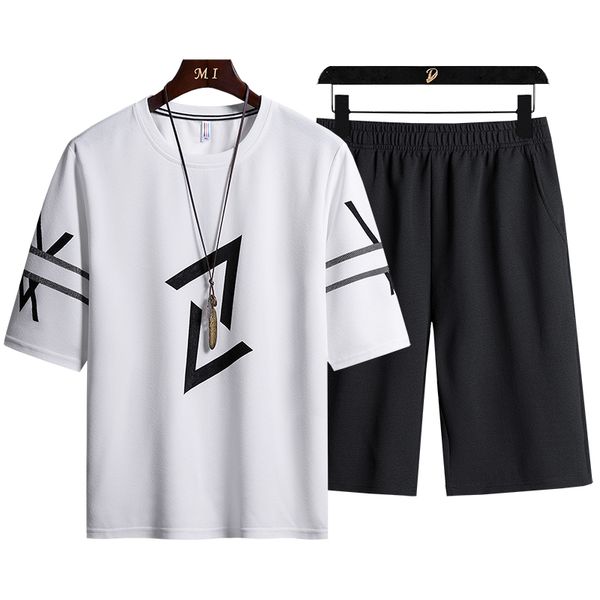 men's summer casual sportswear sets + short sleeve t shirt men beach shorts tee male tracksuits elastic waist tracksuit shorts, Gray
men's summer casual sportswear sets + short sleeve t shirt men beach shorts tee male tracksuits elastic waist tracksuit shorts, Gray