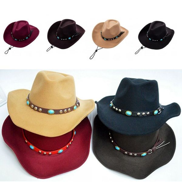 womem men wool blend cool western cowboy hat wide brim cowgirl travel performance jazz cap leather band, Blue;gray
womem men wool blend cool western cowboy hat wide brim cowgirl travel performance jazz cap leather band, Blue;gray