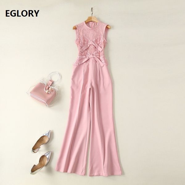 grade designer fashion long jumpsuit women hollow out lace embroidery patchwork sleeveless jumpsuit ladies pink pant overall, Black;white
grade designer fashion long jumpsuit women hollow out lace embroidery patchwork sleeveless jumpsuit ladies pink pant overall, Black;white