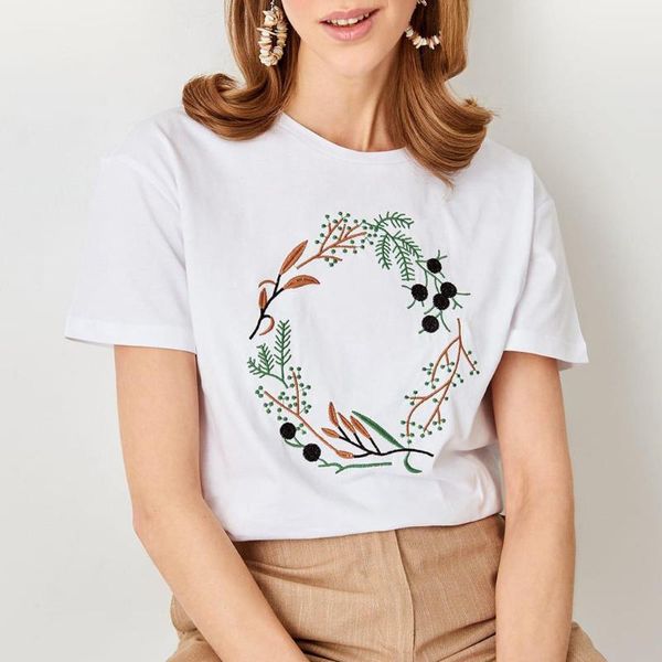embroidery elegant women's t-shirts white fashion short sleeve t-shirts vetement femme fashion #30
embroidery elegant women's t-shirts white fashion short sleeve t-shirts vetement femme fashion #30