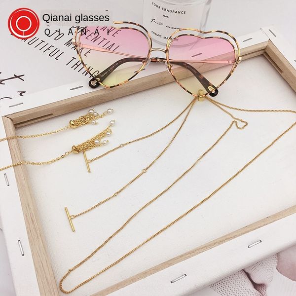 2020 tiktok frame female sunglasses chain hanging neck sunglasses chain, Silver
2020 tiktok frame female sunglasses chain hanging neck sunglasses chain, Silver