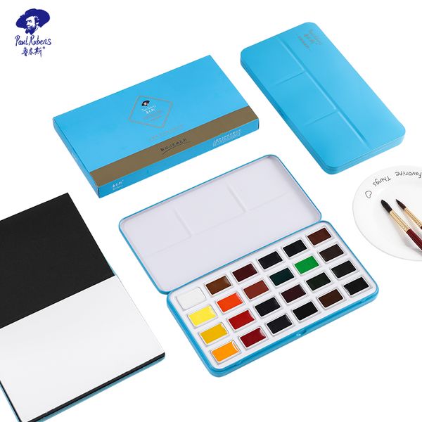 official rubens art supplier solid watercolor set caroline series full pan 24 colors box packing for artist paint
official rubens art supplier solid watercolor set caroline series full pan 24 colors box packing for artist paint