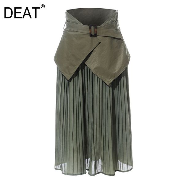 deat 2020 new fashion high waist belts seal green pleated chiffon patchwork chiffon two pieces long skirts bottoms wj04906, Black
deat 2020 new fashion high waist belts seal green pleated chiffon patchwork chiffon two pieces long skirts bottoms wj04906, Black