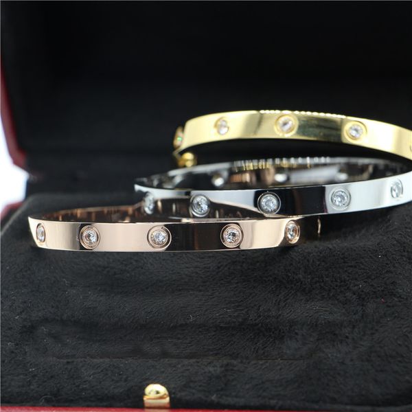 rose gold bangles women's screw bracelets colorful crystal &10 stones bangles stainless steel fashion jewelry without box, Black
rose gold bangles women's screw bracelets colorful crystal &10 stones bangles stainless steel fashion jewelry without box, Black