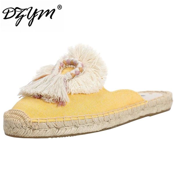 dzym 2019 spring summer new flax fisherman shoes women slippers tassel & fluffy ball canvas mule shoes espadrilles slides, Black
dzym 2019 spring summer new flax fisherman shoes women slippers tassel & fluffy ball canvas mule shoes espadrilles slides, Black