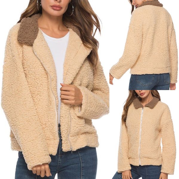 vertvie women lamb wool jacket winter warm long outfit for female outdoor hiking zipper coats slim sports outwear 2019 fashion, Blue;black
vertvie women lamb wool jacket winter warm long outfit for female outdoor hiking zipper coats slim sports outwear 2019 fashion, Blue;black