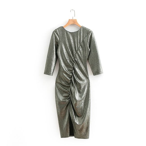 2019 spring new arrival european & american style dress women 3/4 sleeve draped bodycon backless dress ing, Black;gray
2019 spring new arrival european & american style dress women 3/4 sleeve draped bodycon backless dress ing, Black;gray