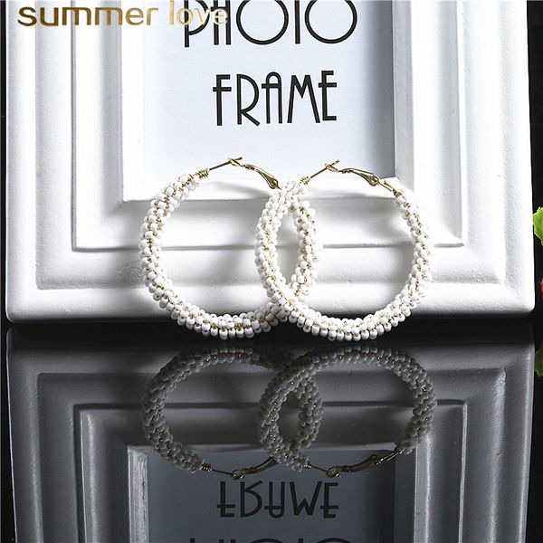 2019 new big round hoops earrings bohemian fashion colorful beads circle jewelry statement party earrings for women wholesale, Golden;silver
2019 new big round hoops earrings bohemian fashion colorful beads circle jewelry statement party earrings for women wholesale, Golden;silver