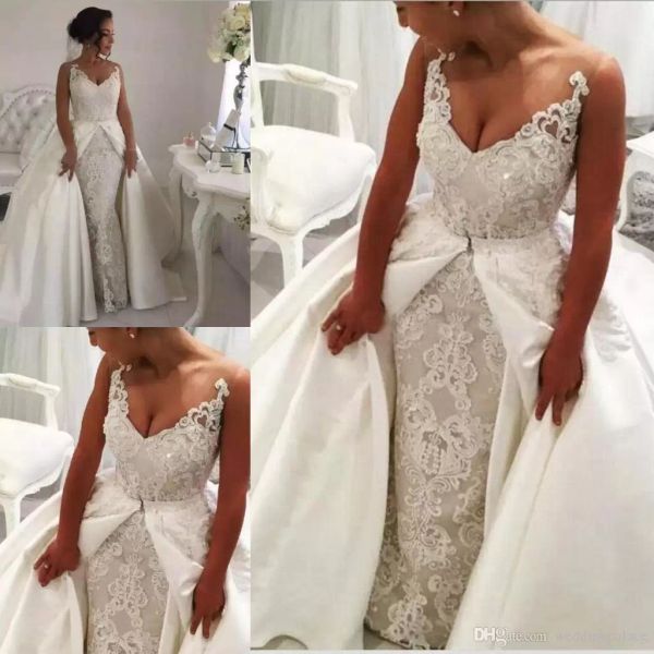 modest crystals lace overskirt a line wedding dresses v neck sleeveless beaded appliques 2018 wedding bridal gowns vestidos custom made, White
modest crystals lace overskirt a line wedding dresses v neck sleeveless beaded appliques 2018 wedding bridal gowns vestidos custom made, White