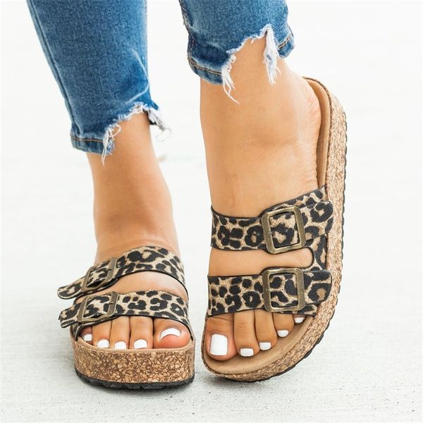 2020 summer casual leopard women's beach sandals 35-43 size peep toe female flat slides shoes double buckle platform sandals, Black
2020 summer casual leopard women's beach sandals 35-43 size peep toe female flat slides shoes double buckle platform sandals, Black